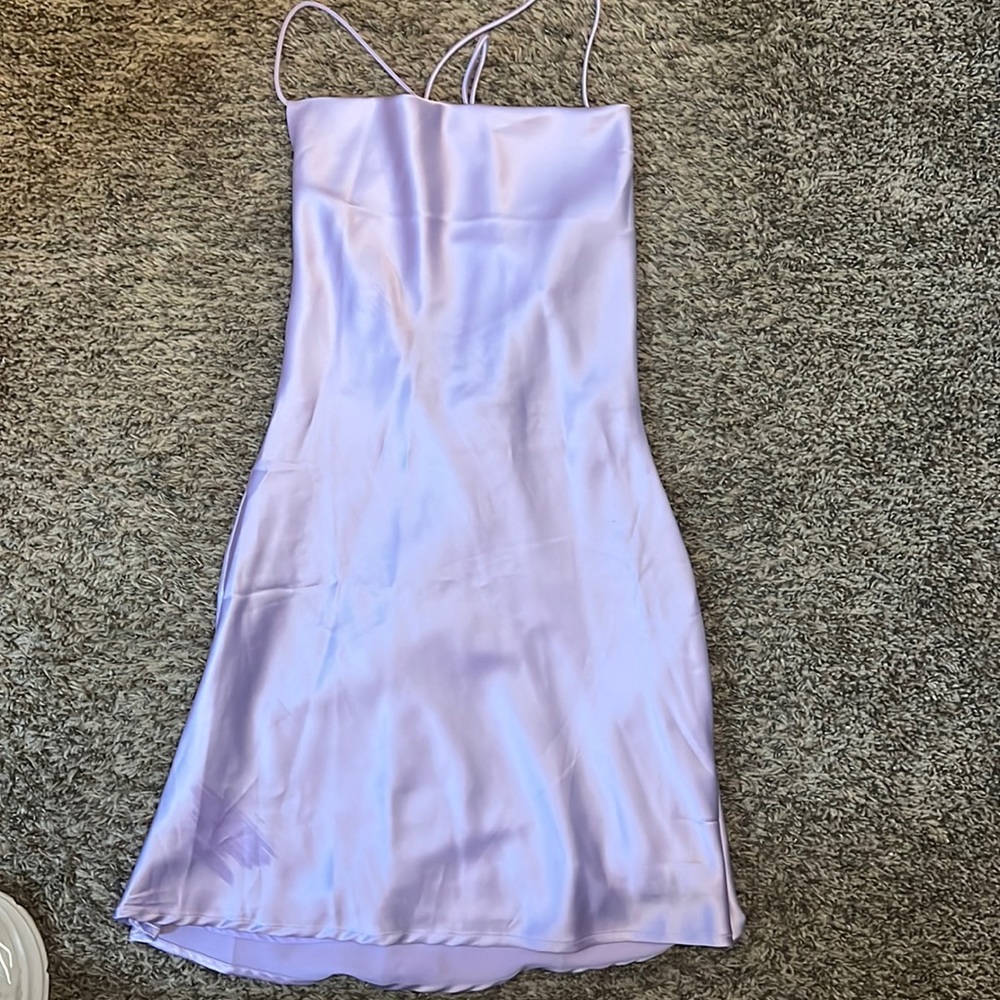 Light purple Lane 201 satin dress